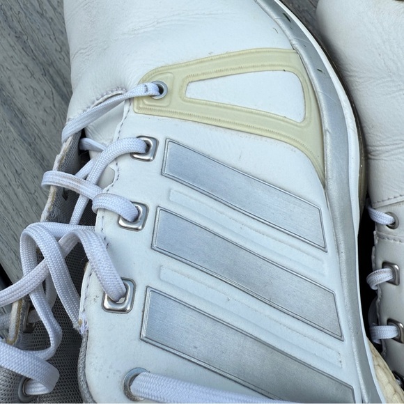 Adidas Adipower Boost Mens 10.5 White and Grey Golf Cleats - Picture 14 of 16